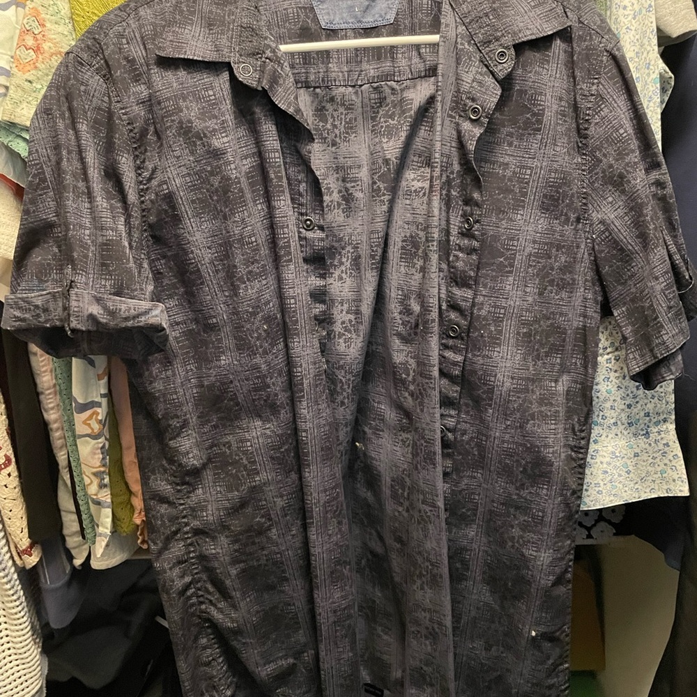 Calvin Klein Jeans Charcoal Patterned Shirt